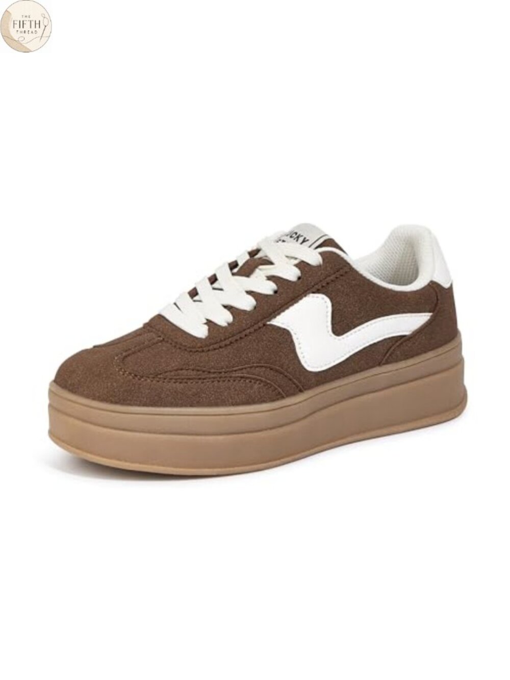 Platform Fashion Sneakers Thick Sole Faux Leather Suede Walking Shoes